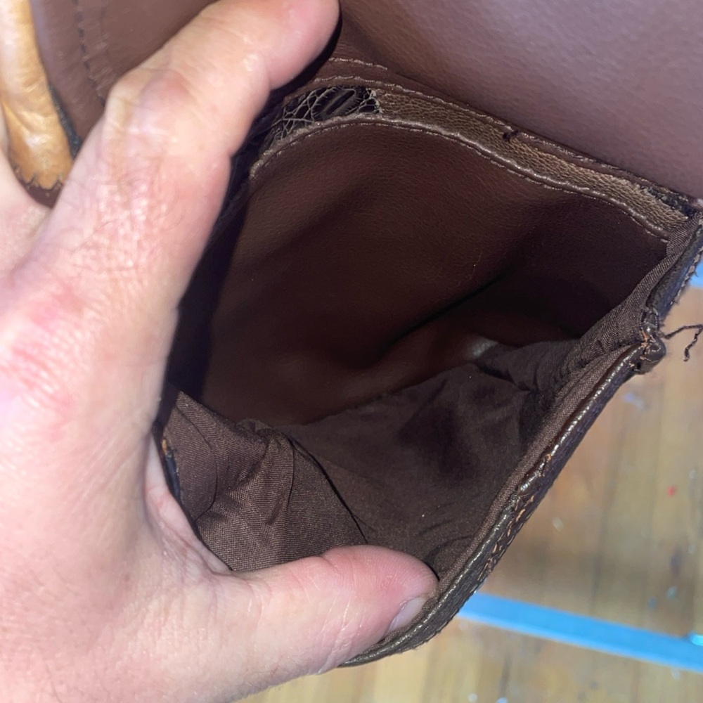 Patchwork Leather Sling Bag - image 5